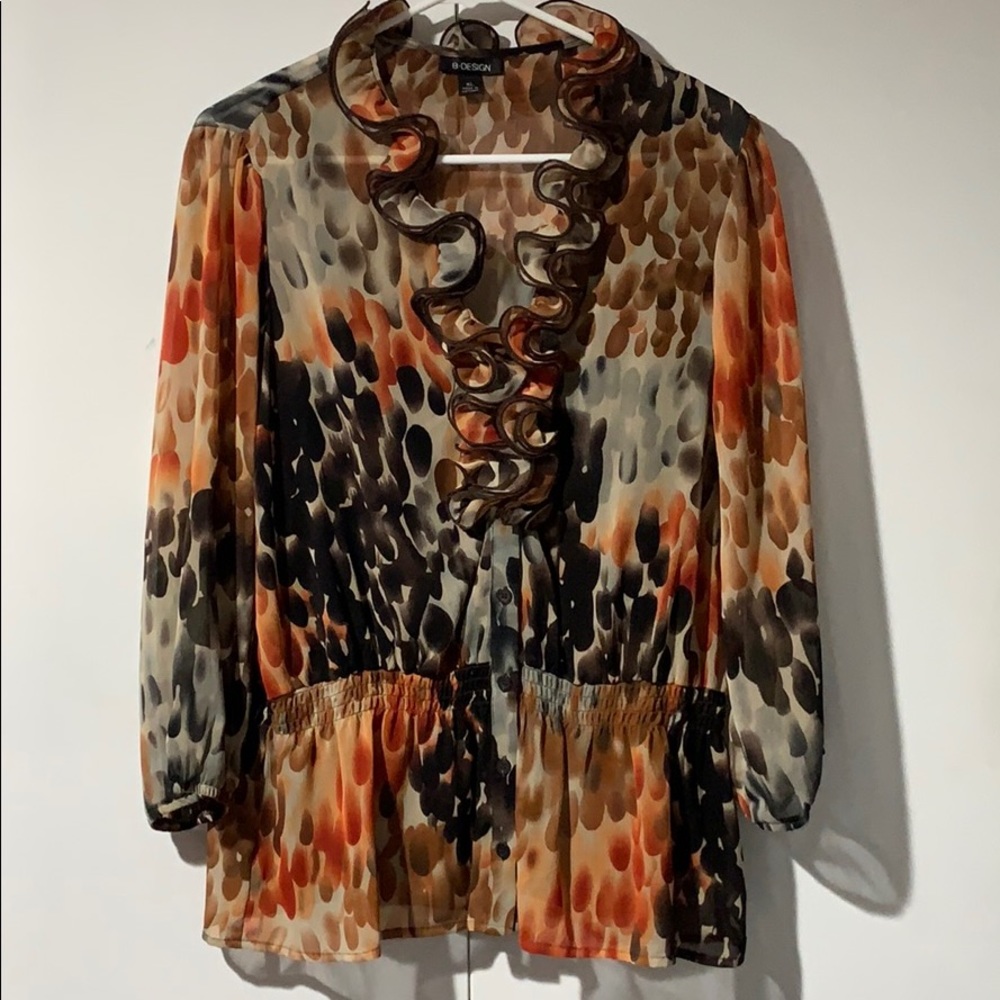Long Sleeve Button Down Blouse